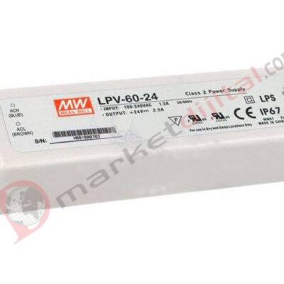 LPV-60-24 24 Volt 2.50 Amper IP67 Meanwell